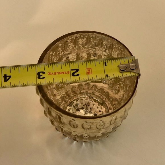 World Market Set of 10 (Two sets of 5) Gold Mercury Glass Votive Holders - Picture 9 of 12